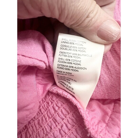 Free People Chloe Top Long Sleeve Wired Sweetheart Neckline Smocked Pink Small - Picture 9 of 10